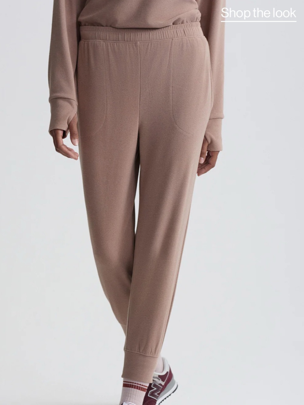 NWT Varley Brushed Rib Slim Cuff 25” Pant S Shadow Rose Marl